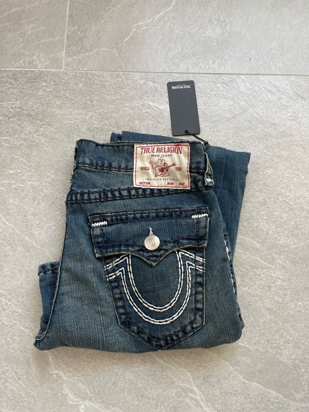 True Religion Men’s Dark Blue Relaxed Jeans 34x34